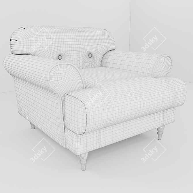 Italian Comfort Armchair: Italia Collection 3D model image 3