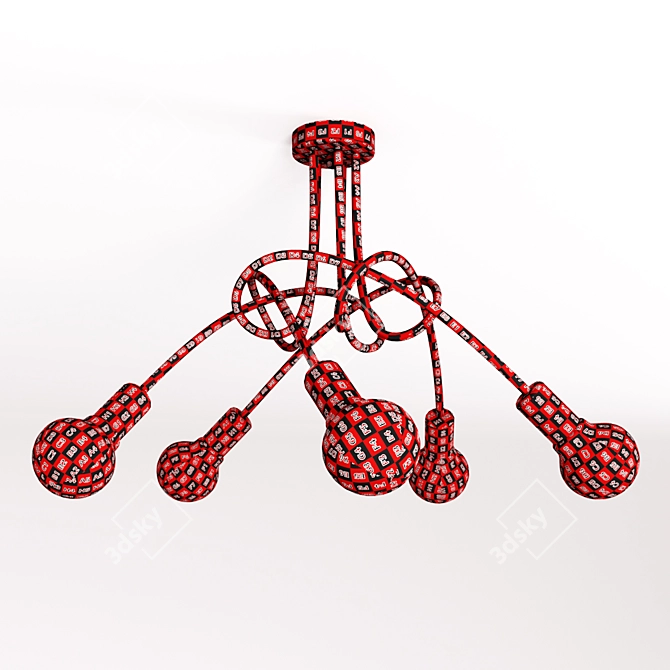 Industrial Loft Chandelier: Modern Elegance 3D model image 5