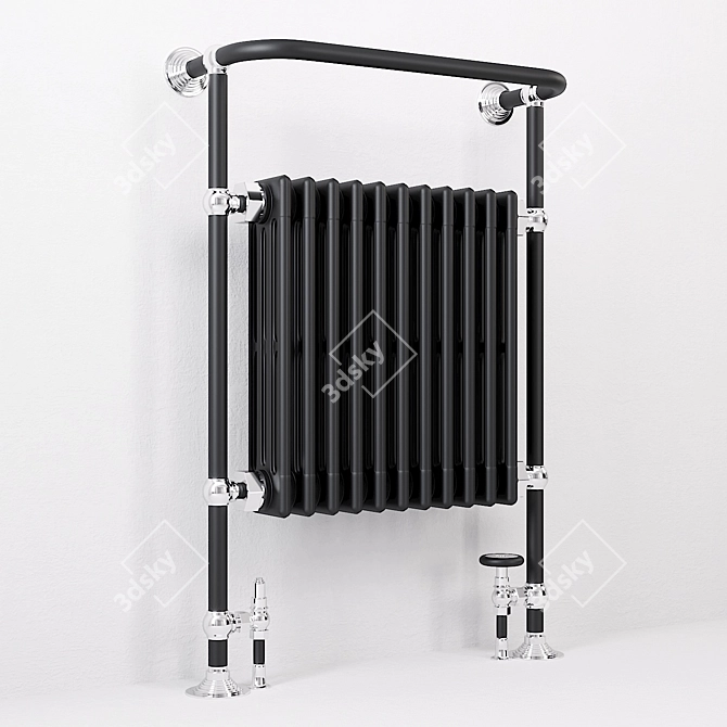 Christian Browne Matt Black Radiator 3D model image 1