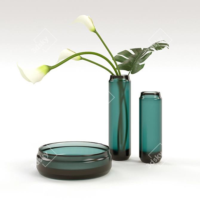 Contemporary Cristalmood® Vase Collection 3D model image 3