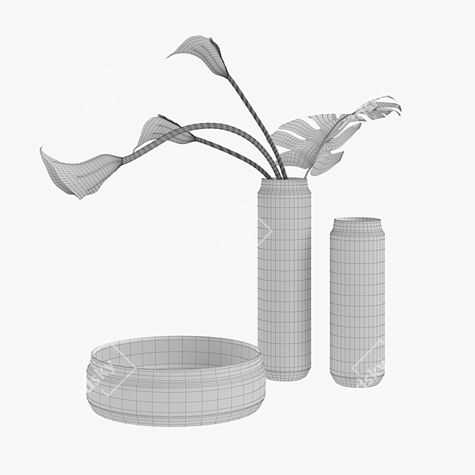 Contemporary Cristalmood® Vase Collection 3D model image 5