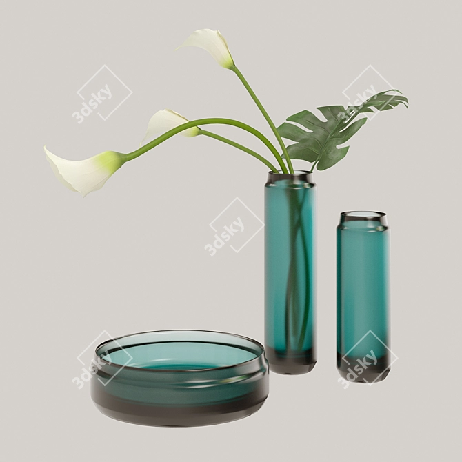 Contemporary Cristalmood® Vase Collection 3D model image 1