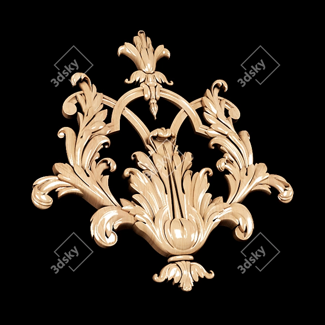 Baroque Carving: Classic Design for CNC and Renders 3D model image 4