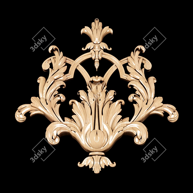 Baroque Carving: Classic Design for CNC and Renders 3D model image 5