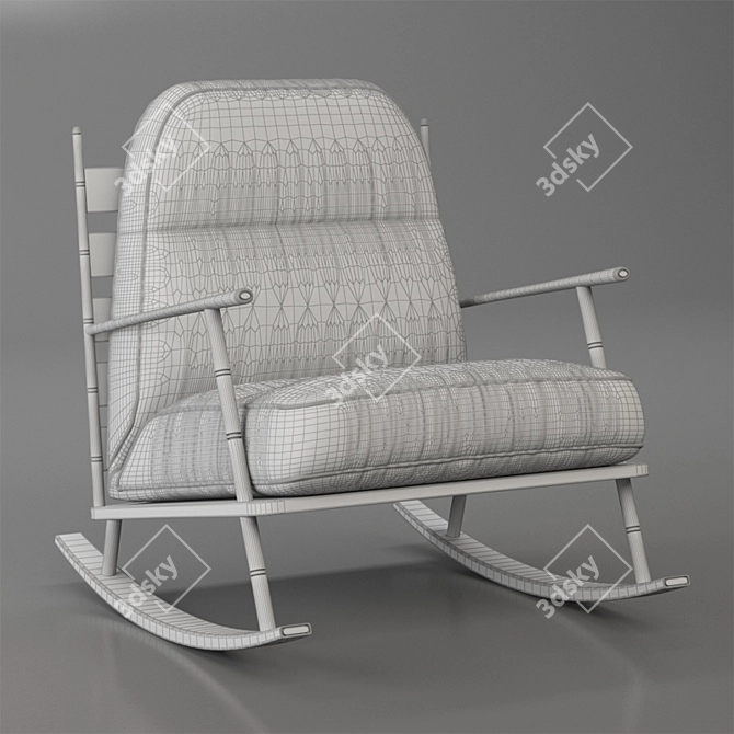 Modern Rocking Chair: Stylish, Comfortable, and Compact 3D model image 4