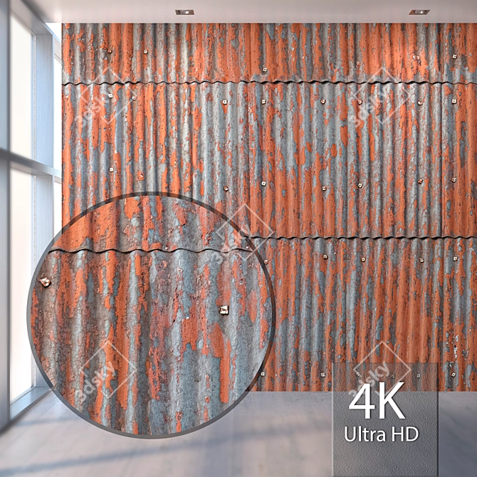 Title: Rustic Metal Texture Pack 3D model image 1