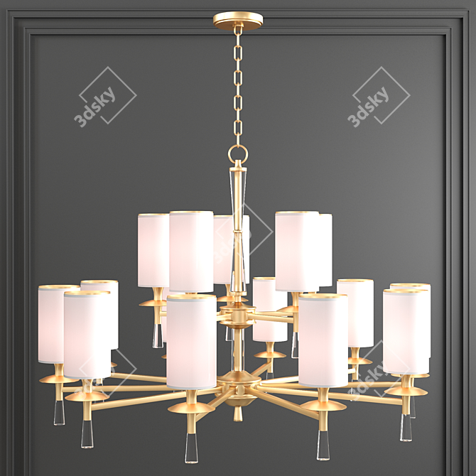 Glamorous Jessica 10+5 Chandelier 3D model image 1