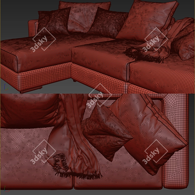 Ananta Class 3D Sofa 3D model image 5