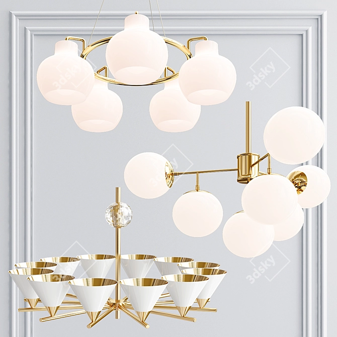 Contemporary Pendant Lamp Collection 3D model image 1