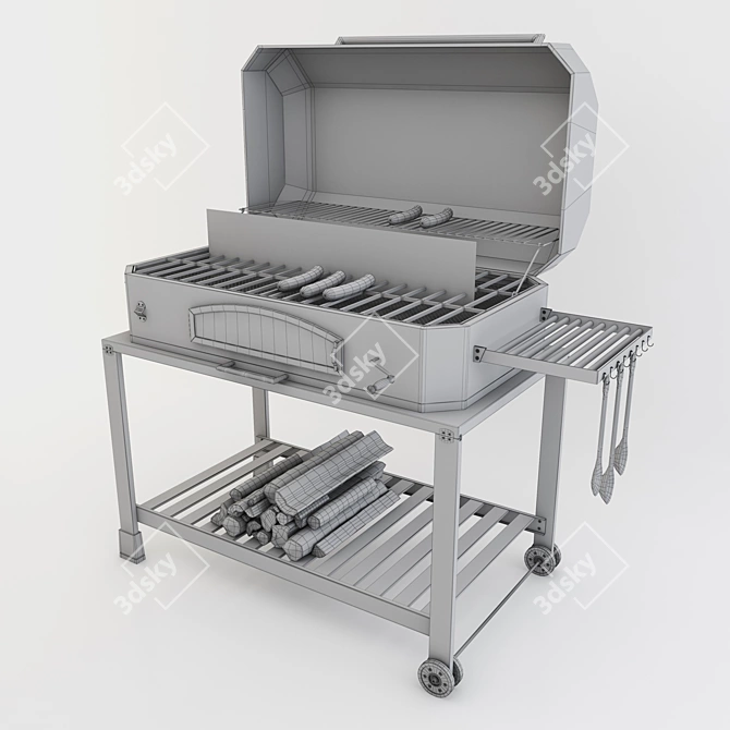 Grill 02: Portable BBQ Master 3D model image 2