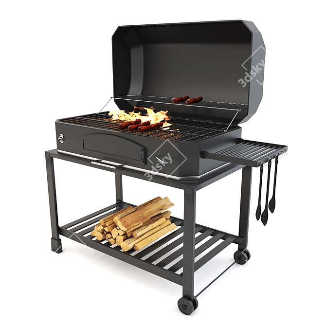 Grill 02: Portable BBQ Master 3D model image 3