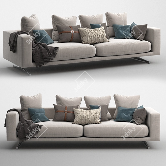 Cozy Campiello Divano Sofa 3D model image 1