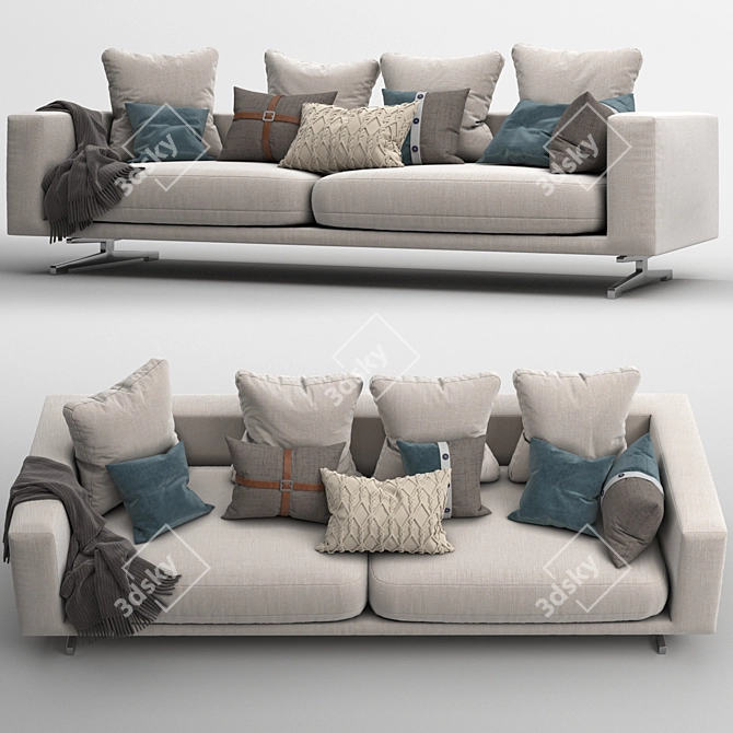 Cozy Campiello Divano Sofa 3D model image 2