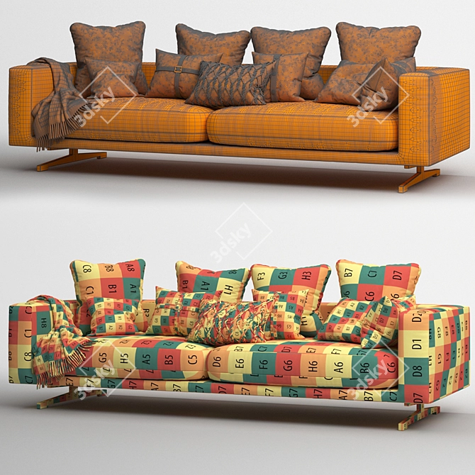 Cozy Campiello Divano Sofa 3D model image 3