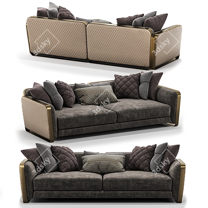 Contemporary Italian Sofa 3D model image 1