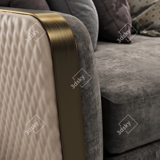 Contemporary Italian Sofa 3D model image 2