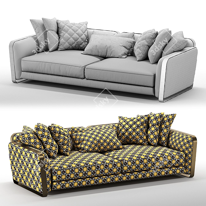 Contemporary Italian Sofa 3D model image 5