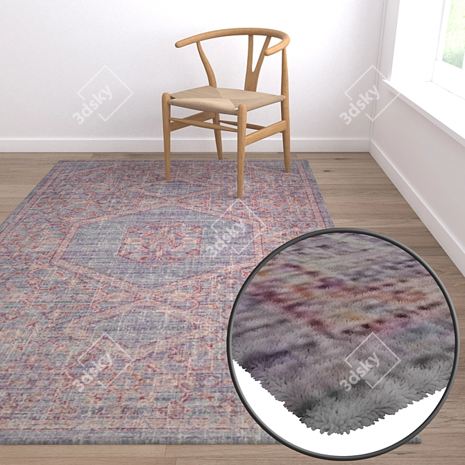 Versatile Carpets Set: High-Quality Textures 3D model image 5