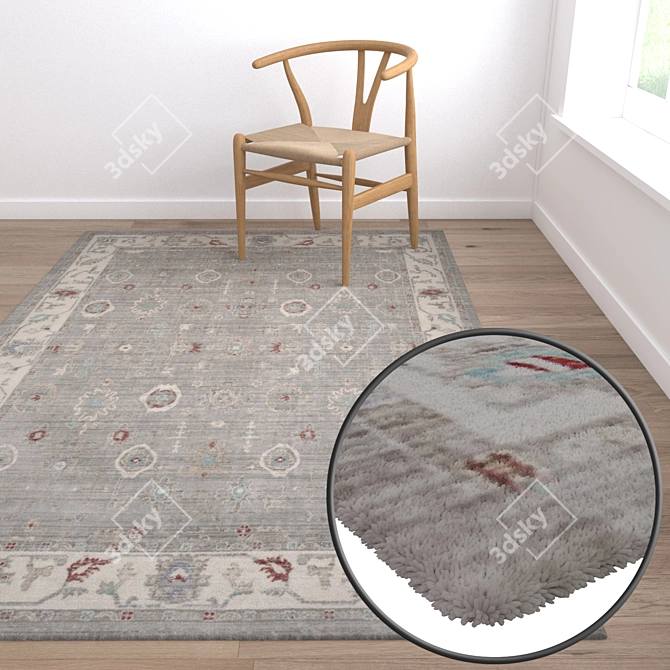 Luxury Carpet Set: 3 High-Quality Options 3D model image 5