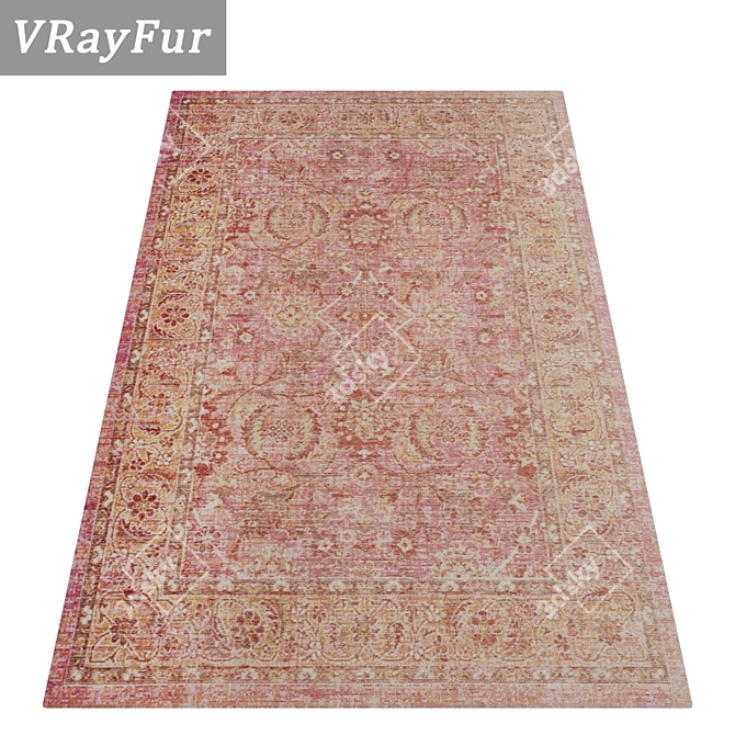 Luxury Texture Carpets Set 3D model image 2