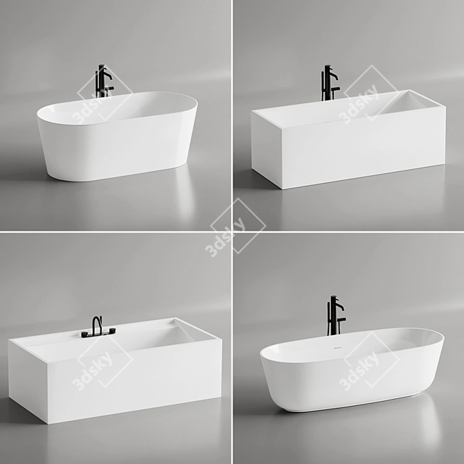 Luxury Bathroom Fixtures by Nic and Antonio LUPI 3D model image 1