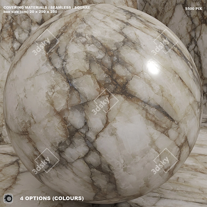 Seamless Stone Marble Set 147 3D model image 1
