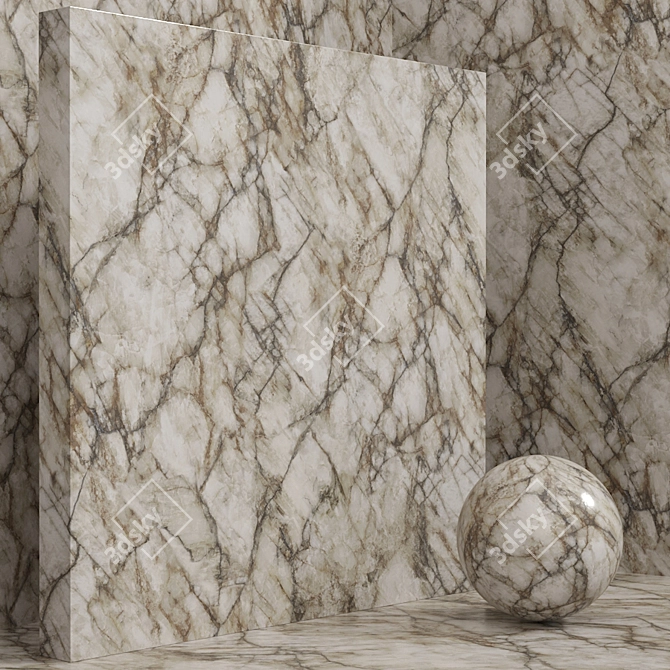 Seamless Stone Marble Set 147 3D model image 2