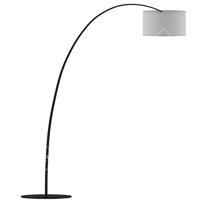 Modern Metal Floor Lamp 3D model image 1