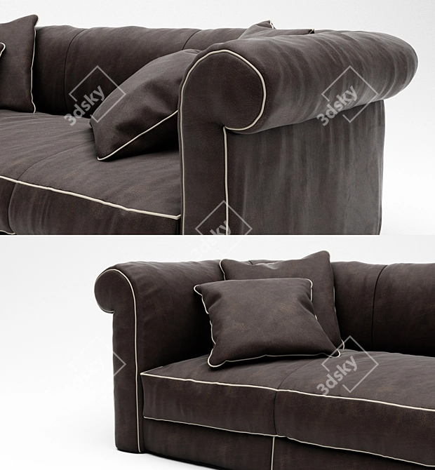 Luxury Baxter Alfred Soft Sofa 3D model image 3