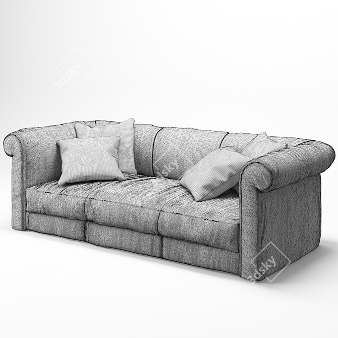 Luxury Baxter Alfred Soft Sofa 3D model image 10