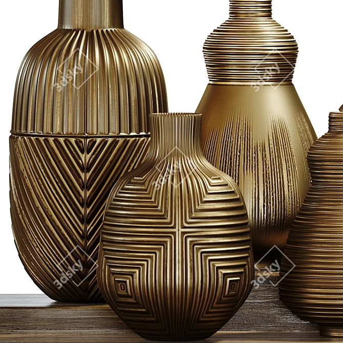 Versatile Decorative Vase Collection 
Elegant Vase Set for 3ds Max 
Stylish Vase Bundle for 3D model image 2