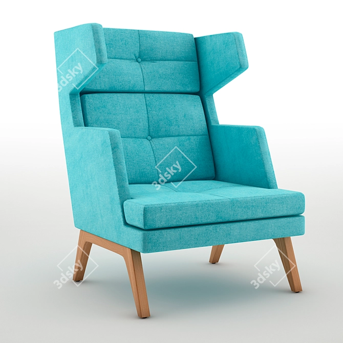 October High Armchair by Spacestor  Stylish and Comfortable Seating 3D model image 2