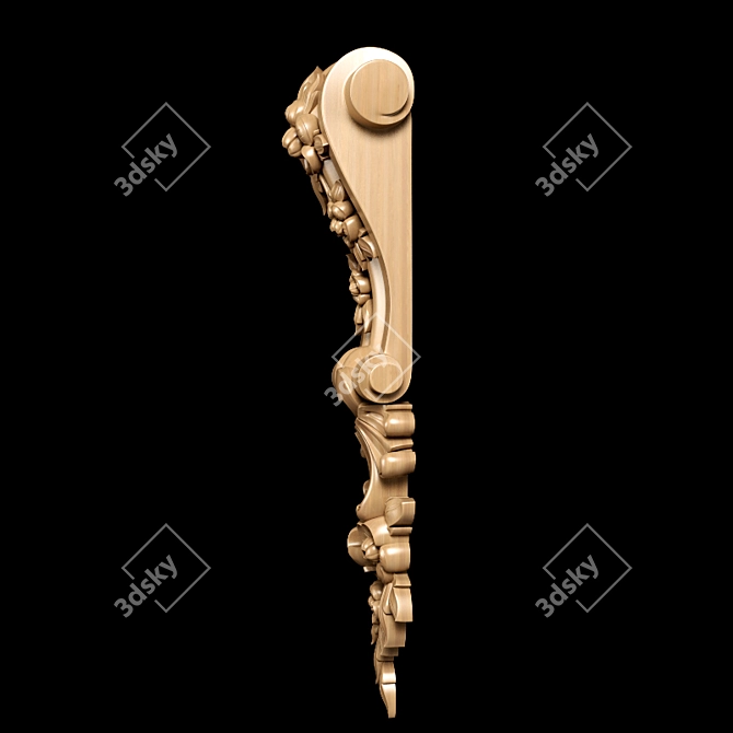 Baroque Bracket Model - High-Quality Design 3D model image 6