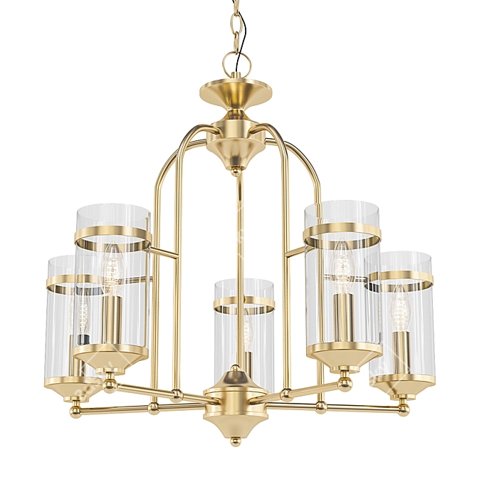 Industrial Loft Hanging Chandelier 3D model image 1