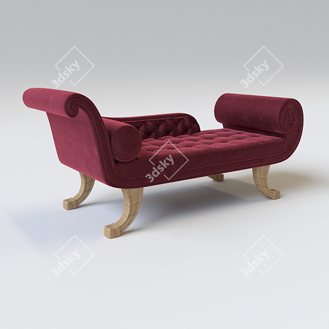 Elegance Reimagined: Chaise Lounge 3D model image 1