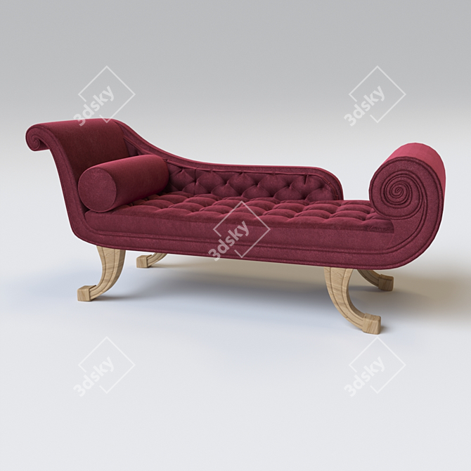 Elegance Reimagined: Chaise Lounge 3D model image 2