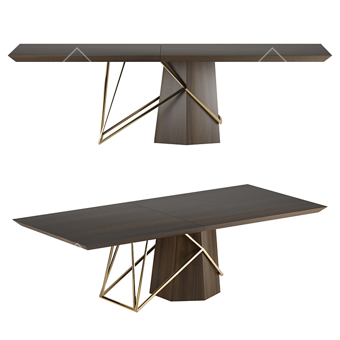 Noah Outline: Modern Dining Table 3D model image 1