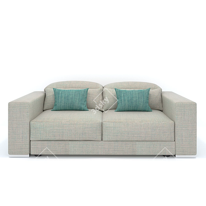 Foldable Singapore 3-seat Couch 3D model image 2