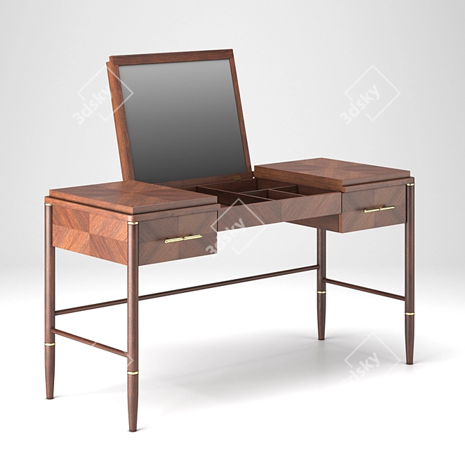 Pattern Vanity Table - Elegant and Functional 3D model image 3