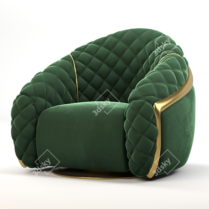 Elegant Cantori Portofino Armchair 3D model image 2