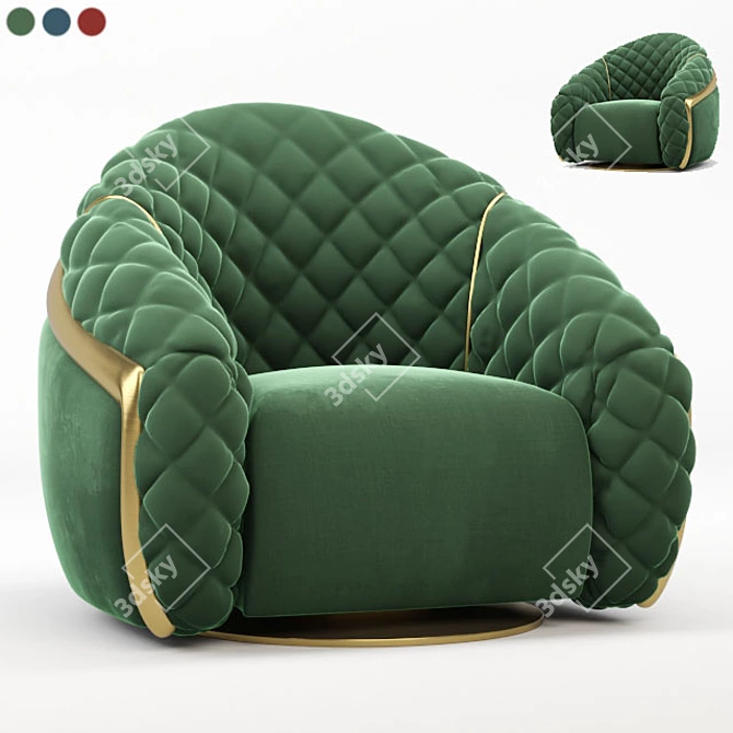 Elegant Cantori Portofino Armchair 3D model image 6