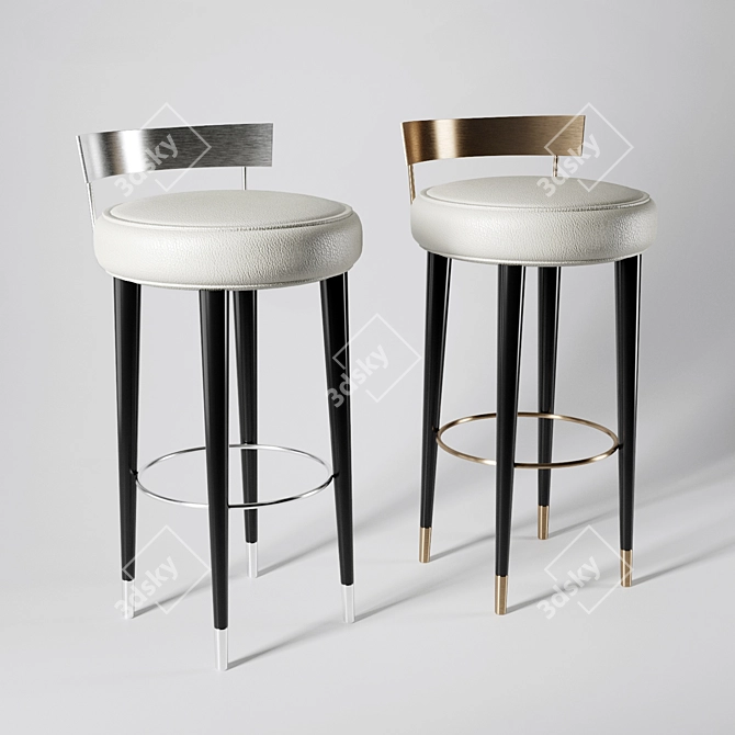 Cazarina San Tropez Bar Stool 3D model image 2