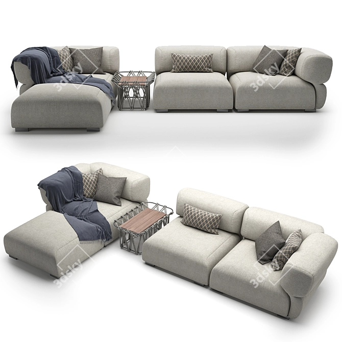 Modern Outdoor Sofa - B&B Italia Butterfly 3D model image 1