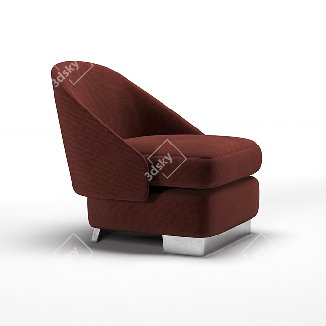 Elegant Lawson Armchair 3D model image 3