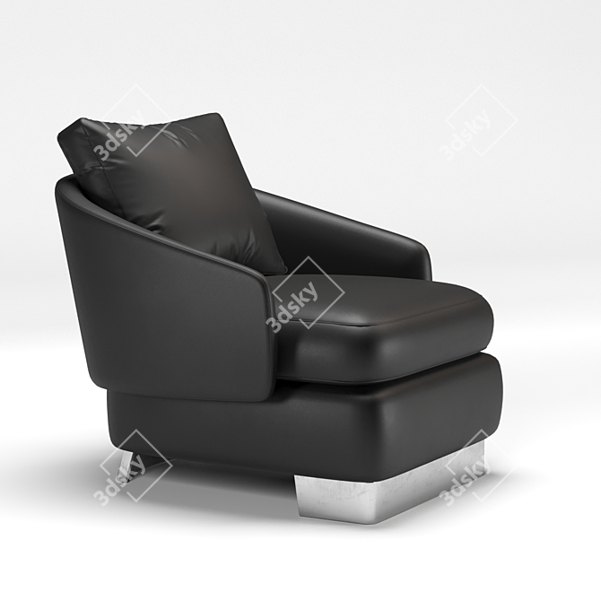 Elegant Lawson Armchair 3D model image 5
