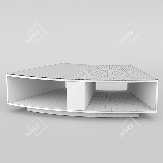 Elegant Amber Dining Table 3D model image 5