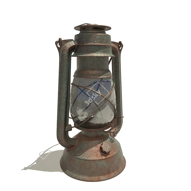 Vintage Hanging Lantern 3D model image 1