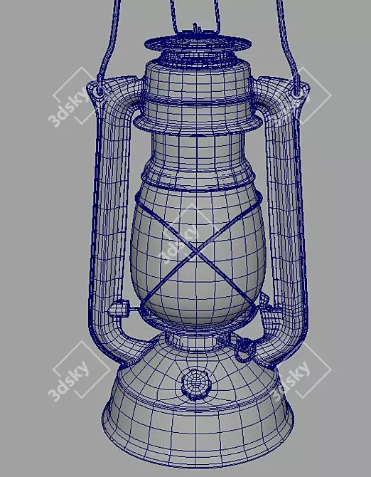 Vintage Hanging Lantern 3D model image 5