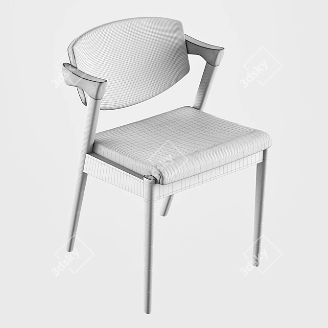 Elegant Fabric Chair: Replica Kai Kristiansen 3D model image 3