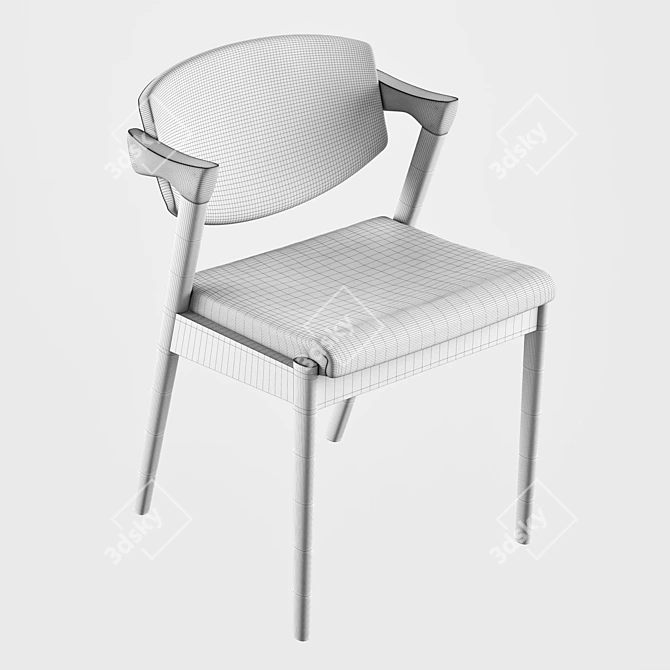 Elegant Fabric Chair: Replica Kai Kristiansen 3D model image 11